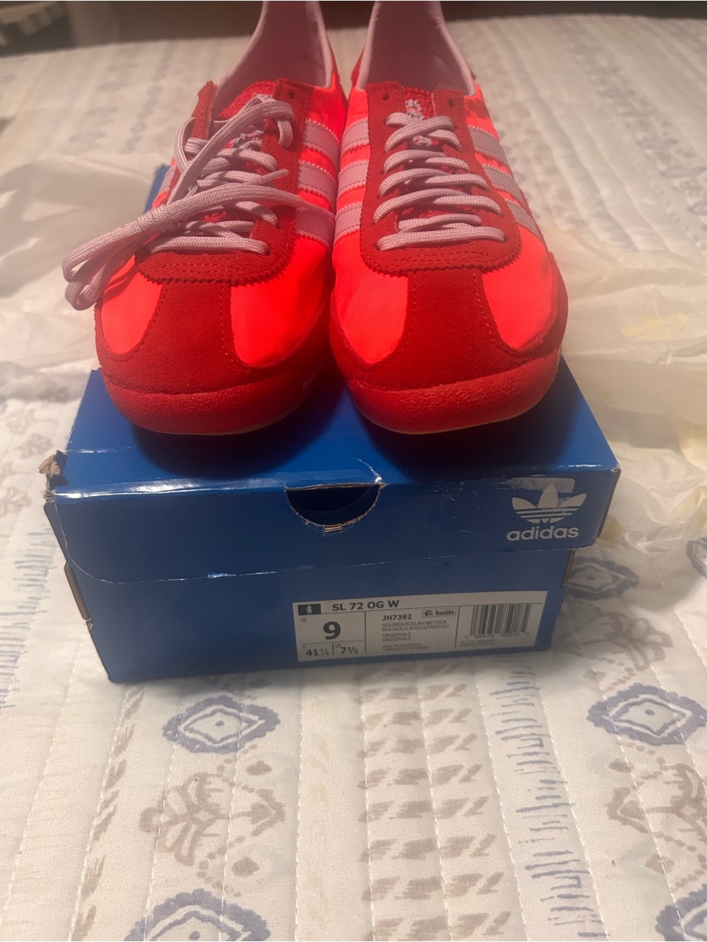 adidas SL 72 OG W Sneakers in Bright Red and Coral